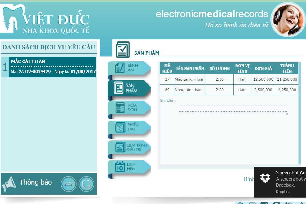 Theo dõi bệnh án điện tử trên website bằng phần mềm quản lý phòng khám nha khoa